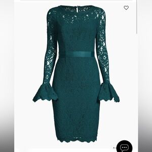 Shani Lace Bell-Sleeve Sheath Dress